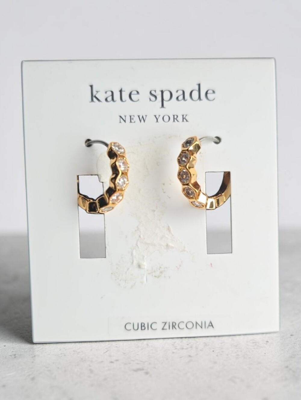 kate spade gold-tone Earring Pick Butterfly, Clear Stone Hoops Or Flowers - Picture 4 of 7